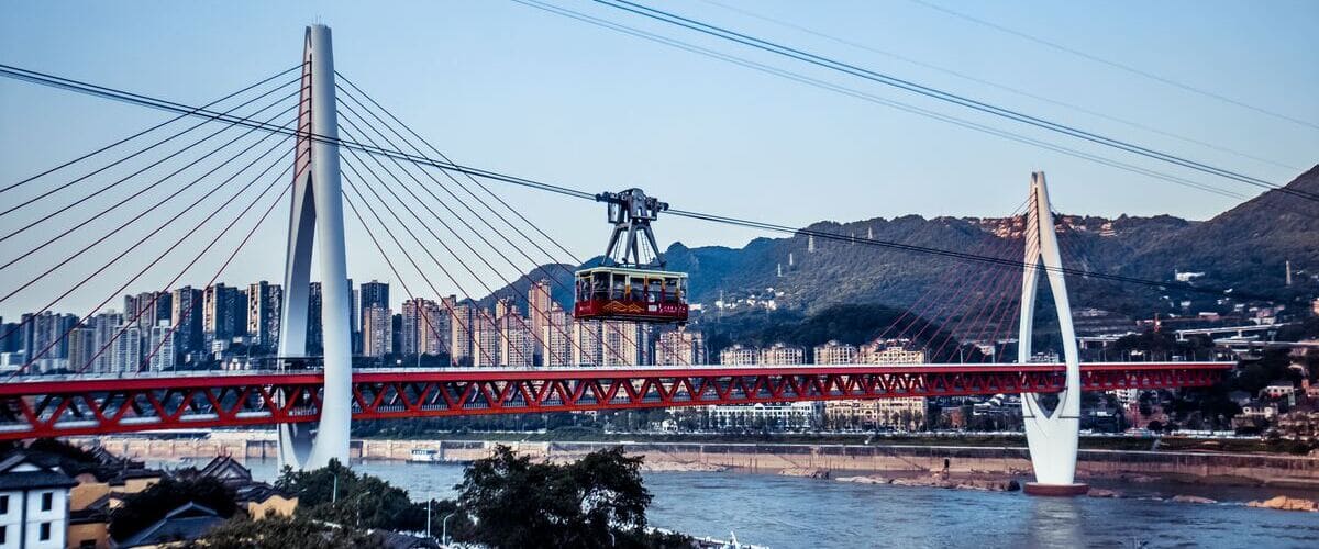 Gondelfahrt über den Yangtze in Chongqing, China