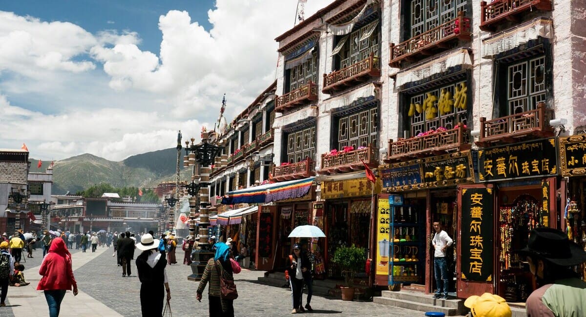 Stadt Lhasa in Tibet