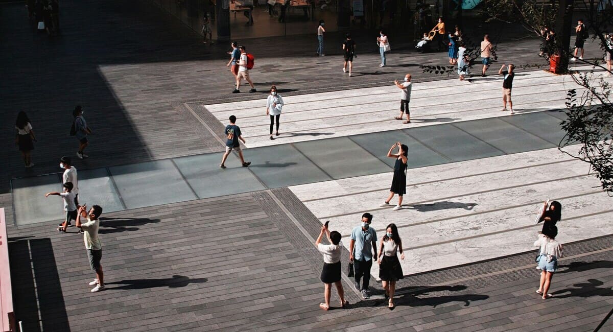 Öffentlicher Platz in Shenzhen, Guangdong Province, China