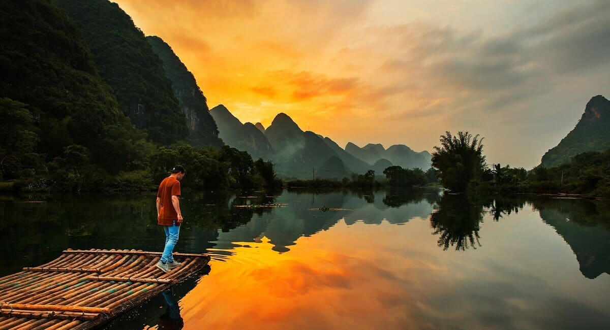 Traumhafte Landschaft in Guilin