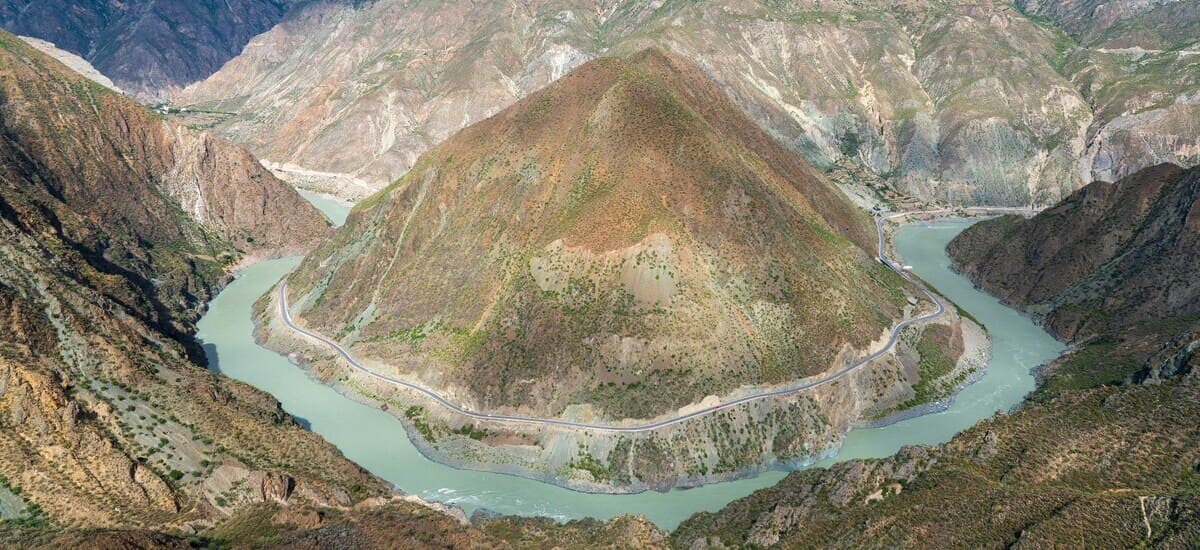 Flussabschnitt des Yangtse in Tibet