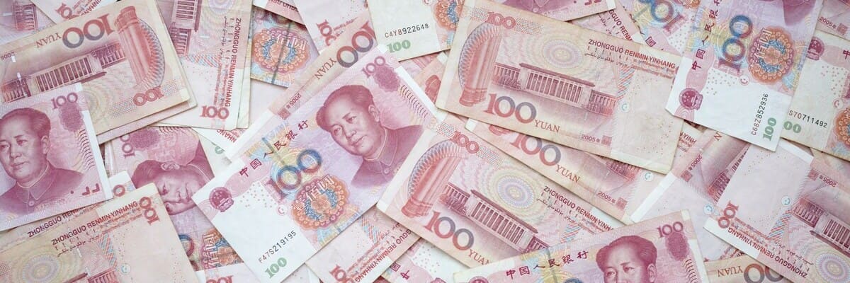 Geldscheine der Währung Renminbi Yuan