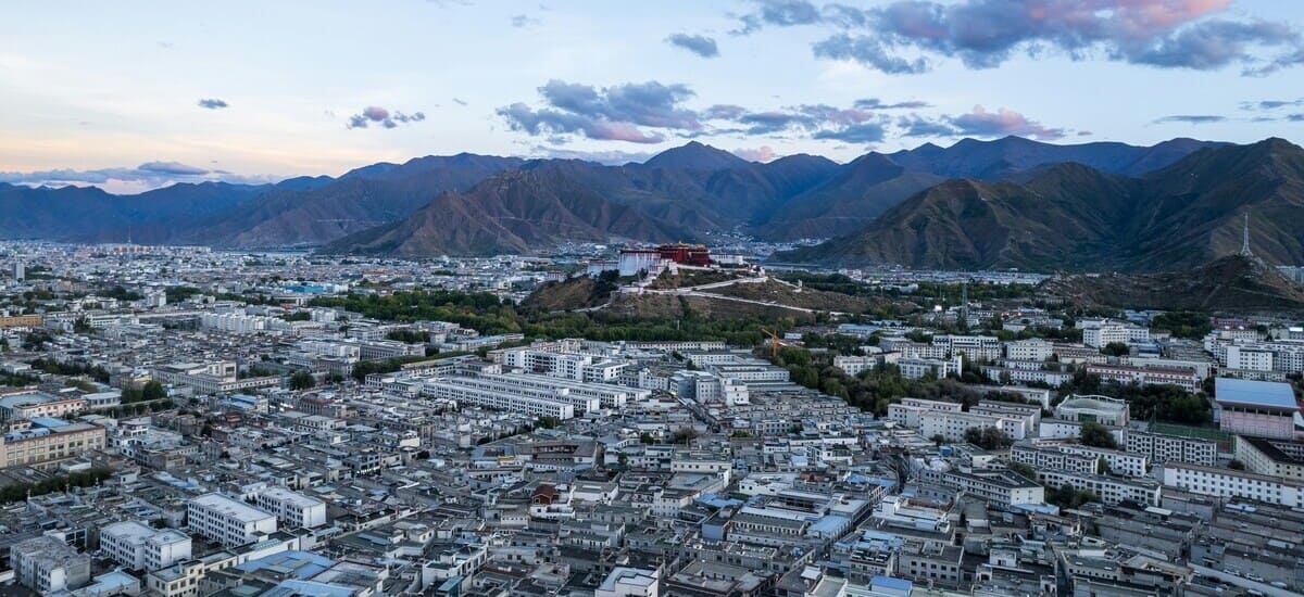 Die Stadt Lhasa in Tibet